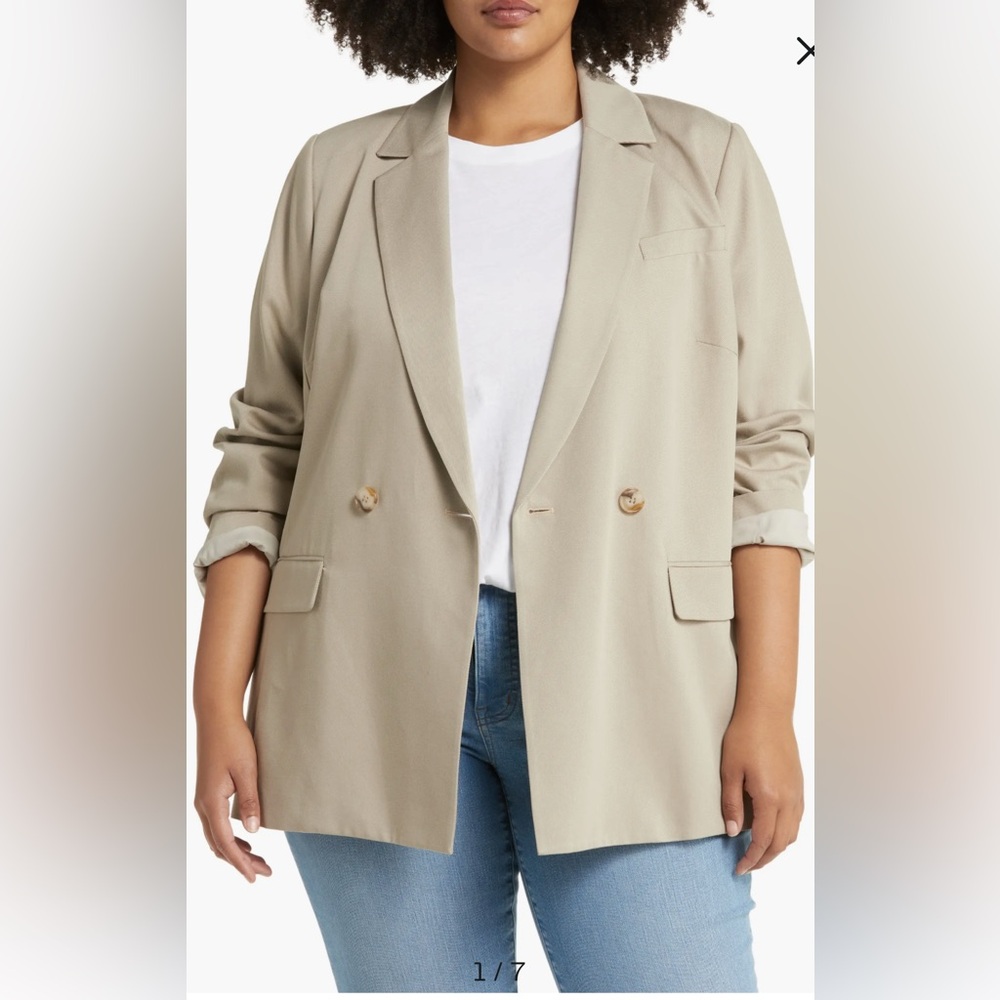 Madewell Caldwell Drapeweave Double Brewster Blazer